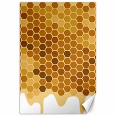 Honey Nature Bee Cute Wax Beeswax Canvas 12  X 18  by danenraven