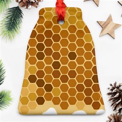 Honey Nature Bee Cute Wax Beeswax Bell Ornament (two Sides) by danenraven