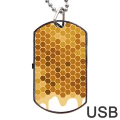 Honey Nature Bee Cute Wax Beeswax Dog Tag Usb Flash (one Side) by danenraven