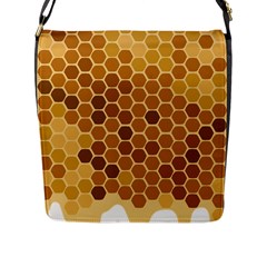 Honey Nature Bee Cute Wax Beeswax Flap Closure Messenger Bag (l) by danenraven