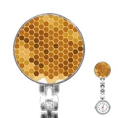 Honey Nature Bee Cute Wax Beeswax Stainless Steel Nurses Watch by danenraven