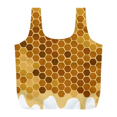 Honey Nature Bee Cute Wax Beeswax Full Print Recycle Bag (l) by danenraven