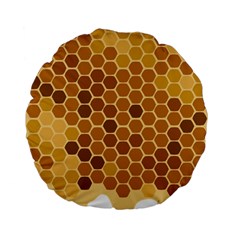 Honey Nature Bee Cute Wax Beeswax Standard 15  Premium Flano Round Cushions by danenraven