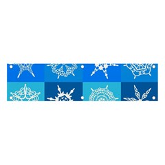 Xmas Christmas Pattern Snow Background Blue Decoration Banner And Sign 4  X 1  by danenraven