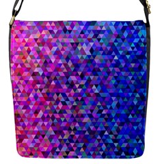 Abstract Triangle Tile Mosaic Pattern Flap Closure Messenger Bag (s) by danenraven