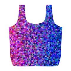 Abstract Triangle Tile Mosaic Pattern Full Print Recycle Bag (l) by danenraven