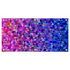 Abstract Triangle Tile Mosaic Pattern Banner And Sign 4  X 2 