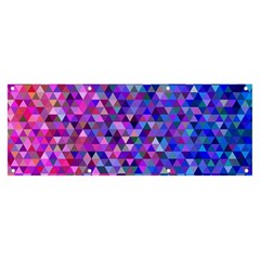 Abstract Triangle Tile Mosaic Pattern Banner And Sign 8  X 3 