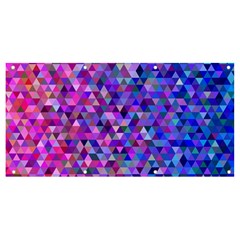 Abstract Triangle Tile Mosaic Pattern Banner And Sign 8  X 4 