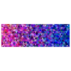 Abstract Triangle Tile Mosaic Pattern Banner And Sign 9  X 3 