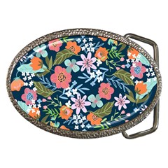 Flower Floral Background Painting Belt Buckles