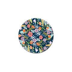 Flower Floral Background Painting Golf Ball Marker (4 pack)