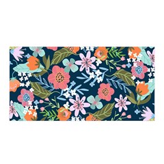 Flower Floral Background Painting Satin Wrap 35  x 70 