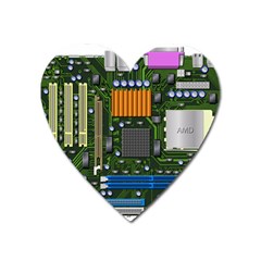 Illustration Motherboard Pc Computer Heart Magnet