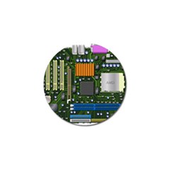 Illustration Motherboard Pc Computer Golf Ball Marker (4 Pack) by danenraven