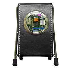 Illustration Motherboard Pc Computer Pen Holder Desk Clock