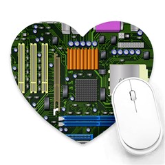 Illustration Motherboard Pc Computer Heart Mousepads by danenraven