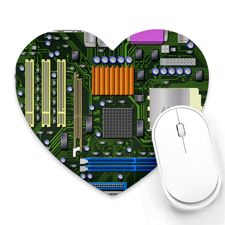 Illustration Motherboard Pc Computer Heart Mousepads