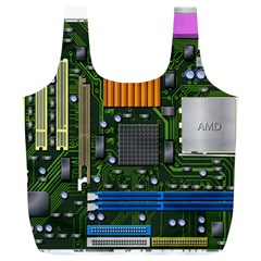 Illustration Motherboard Pc Computer Full Print Recycle Bag (xl) by danenraven