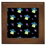 Galaxy Cosmos Rocket Spaceship Ufo Framed Tile Front