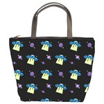 Galaxy Cosmos Rocket Spaceship Ufo Bucket Bag Front