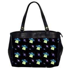 Galaxy Cosmos Rocket Spaceship Ufo Oversize Office Handbag (2 Sides)