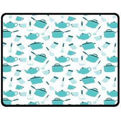 Kitchen Utensiles Cooking Pots Fleece Blanket (medium)  by Wegoenart