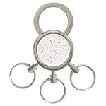 Galaxy Spaceship Patternstar 3-Ring Key Chain Front