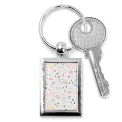 Galaxy Spaceship Patternstar Key Chain (rectangle) by Wegoenart