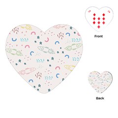 Galaxy Spaceship Patternstar Playing Cards Single Design (heart)