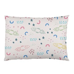 Galaxy Spaceship Patternstar Pillow Case by Wegoenart