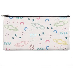 Galaxy Spaceship Patternstar Pencil Case by Wegoenart