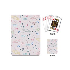 Galaxy Spaceship Patternstar Playing Cards Single Design (mini)