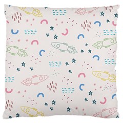 Galaxy Spaceship Patternstar Large Cushion Case (two Sides) by Wegoenart