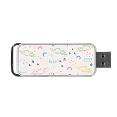 Galaxy Spaceship Patternstar Portable Usb Flash (one Side) by Wegoenart