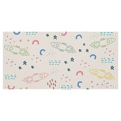 Galaxy Spaceship Patternstar Banner And Sign 4  X 2 