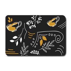 Leaves Coffee Digital Paper Cup Small Doormat 