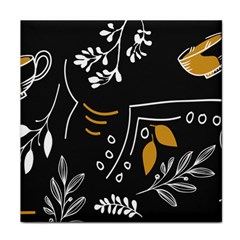 Leaves Coffee Digital Paper Cup Face Towel