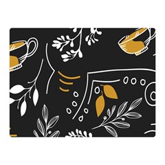 Leaves Coffee Digital Paper Cup Double Sided Flano Blanket (Mini) 