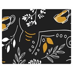 Leaves Coffee Digital Paper Cup Double Sided Flano Blanket (Medium) 