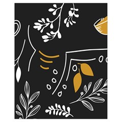 Leaves Coffee Digital Paper Cup Drawstring Bag (Small)