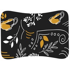 Leaves Coffee Digital Paper Cup Velour Seat Head Rest Cushion