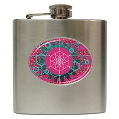 Blockchain Networking Digitization Hip Flask (6 Oz) by Wegoenart