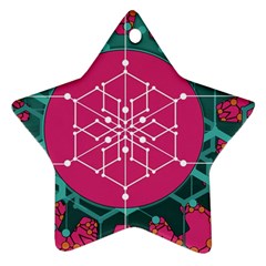 Blockchain Networking Digitization Star Ornament (two Sides)