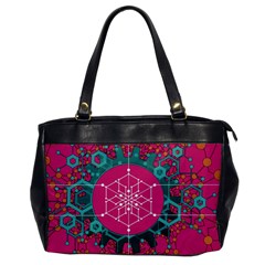 Blockchain Networking Digitization Oversize Office Handbag by Wegoenart