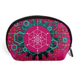 Blockchain Networking Digitization Accessory Pouch (large) by Wegoenart