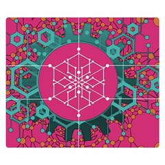 Blockchain Networking Digitization Double Sided Flano Blanket (small)  by Wegoenart