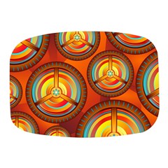 Shield Background Texture Pattern Mini Square Pill Box by Wegoenart