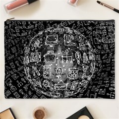 Background Burnout Template Doodle Cosmetic Bag (xxxl) by Wegoenart