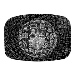 Background Burnout Template Doodle Mini Square Pill Box by Wegoenart